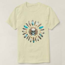 Schädel und Federn 01 T-Shirt