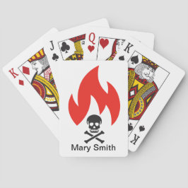 Schädel und Feuer Spielkarten