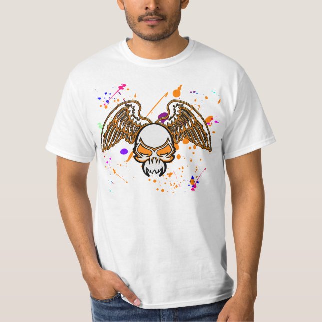 Schädel und Flügel T-Shirt (Vorderseite)