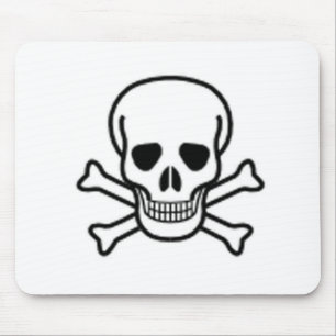 Schädel und gekreuzte Knochen Mousepad