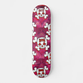 Schädel und Herz-Mädchen Skateboard