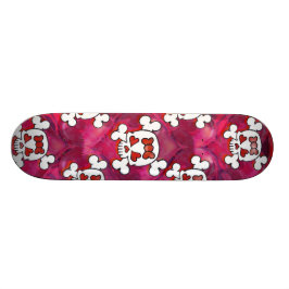 Schädel und Herz-Mädchen Skateboard