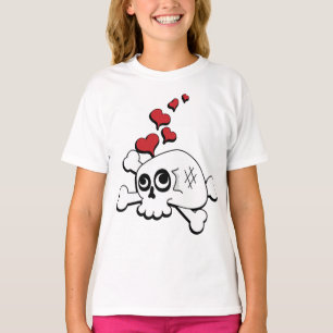 Schädel und Herz T-Shirt