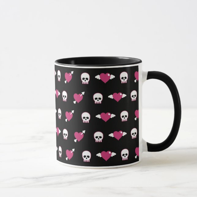 Schädel und Herzen Tasse (Rechts)