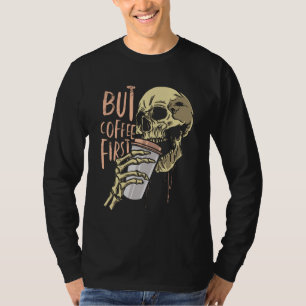 Schädel und Kaffee T-Shirt