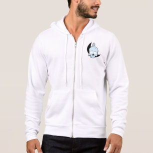 Schädel- und Kerzendesign im Mondlicht Horror-Ku Hoodie
