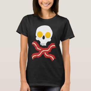 Schädel und Knochen Bacon bei Eiern T-Shirt