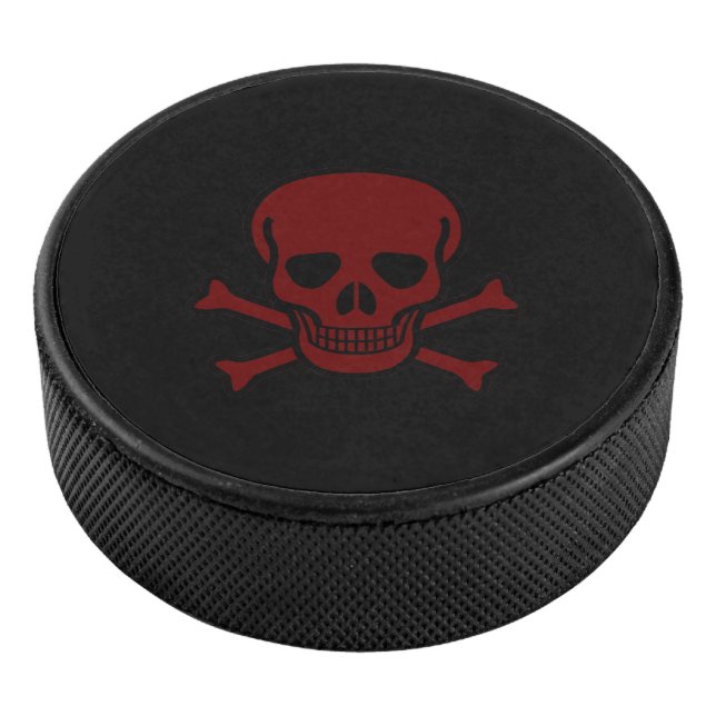 Schädel und Knochen Eishockey Puck (3/4)
