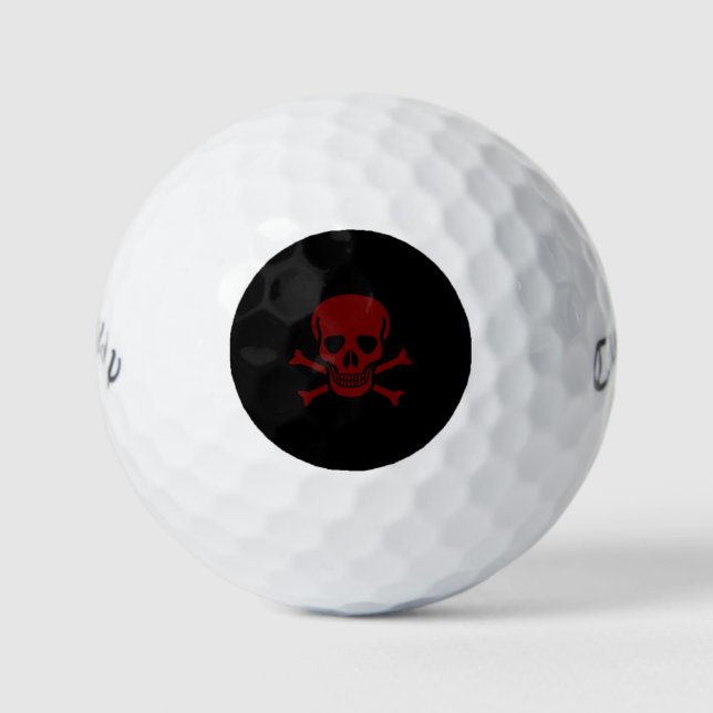 Schädel und Knochen Golfball (Vorderseite)