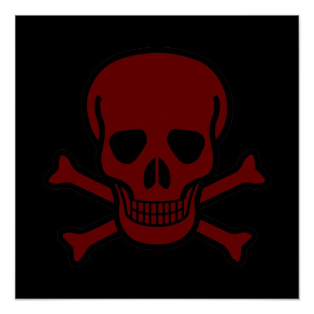 Schädel und Knochen Poster (Vorderseite)