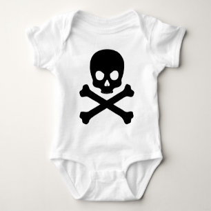 Schädel und Knochen-Shirt Baby Strampler