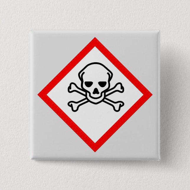 Schädel- und Krebsobensymbol Button (Vorderseite)