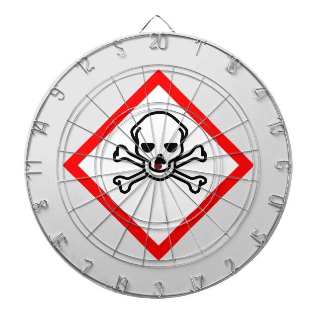 Schädel- und Krebsobensymbol Dartscheibe (vorne)