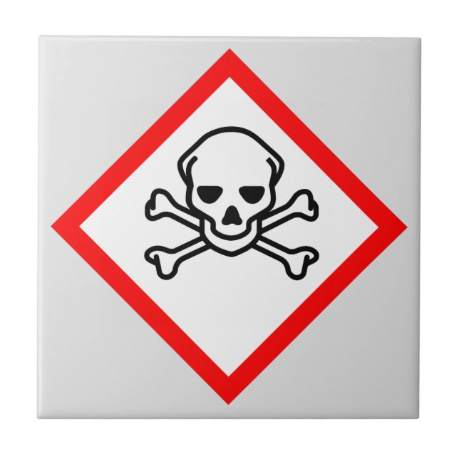 Schädel- und Krebsobensymbol Fliese (Vorderseite)