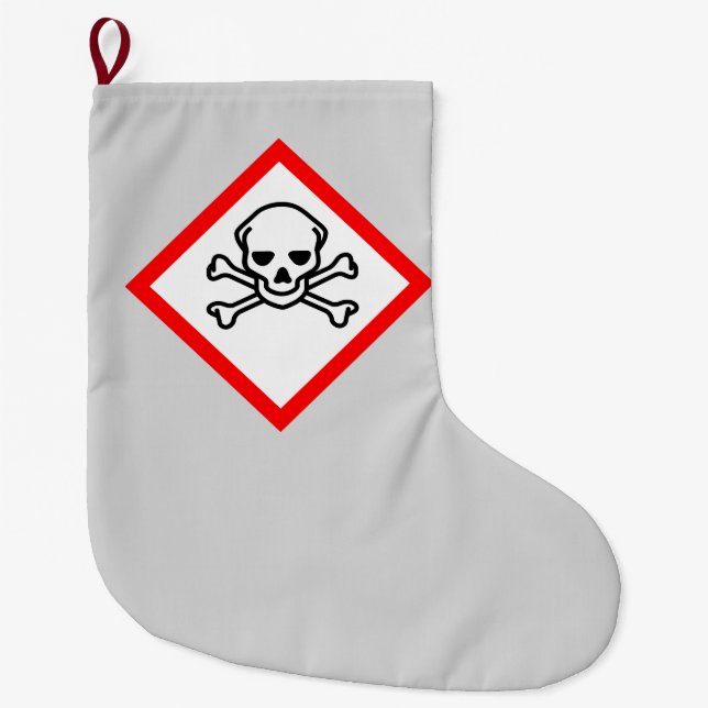 Schädel- und Krebsobensymbol Großer Weihnachtsstrumpf (Vorderseite)