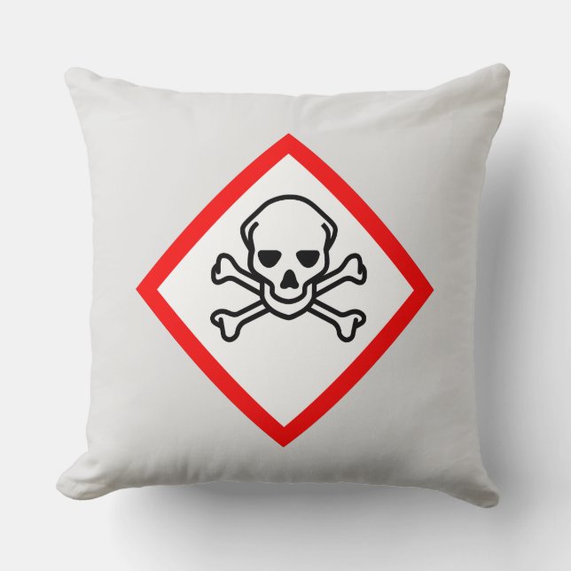 Schädel- und Krebsobensymbol Kissen (Vorderseite)