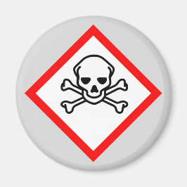 Schädel- und Krebsobensymbol Magnet