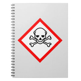 Schädel- und Krebsobensymbol Notizblock