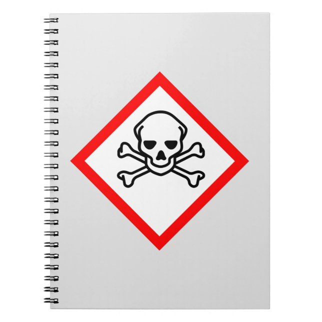 Schädel- und Krebsobensymbol Notizblock (Vorderseite)