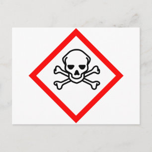 Schädel- und Krebsobensymbol Postkarte