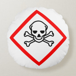 Schädel- und Krebsobensymbol Rundes Kissen