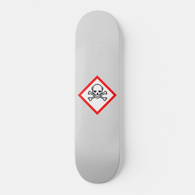 Schädel- und Krebsobensymbol Skateboard (Vorderseite)