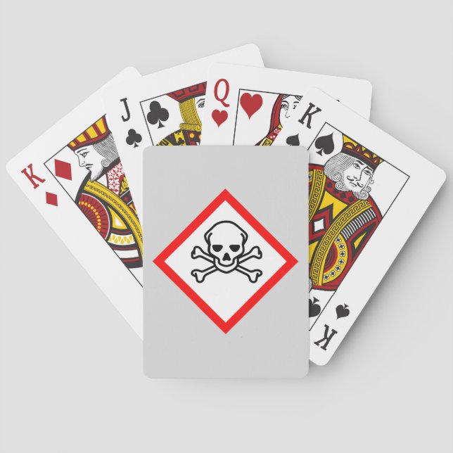 Schädel- und Krebsobensymbol Spielkarten (Rückseite)