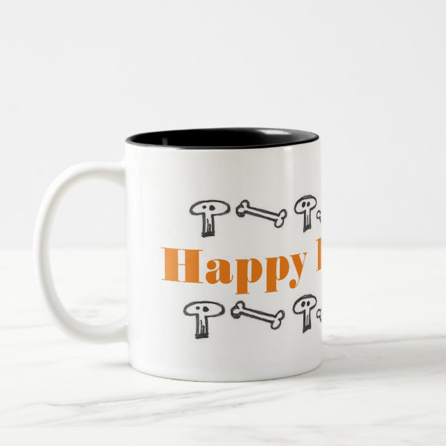 Schädel- und Krebsohlen-Tasse Zweifarbige Tasse (Links)