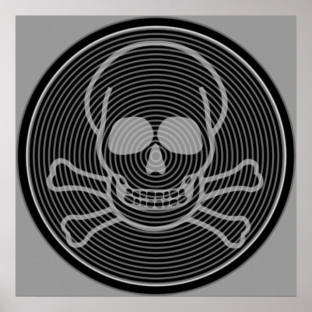 Schädel- und Krebstiefe Poster (Vorne)