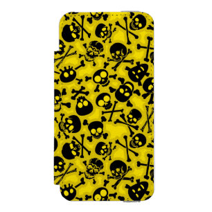 Schädel- und Kreuzbein-Muster Incipio Watson™ iPhone 5 Geldbörsen Hülle