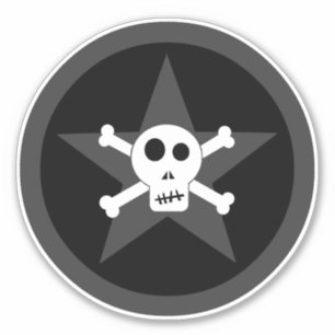 Schädel und Kreuzknochen Aufkleber