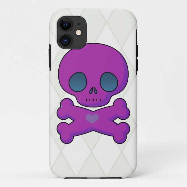 Schädel und Kreuzknochen Case-Mate iPhone Hülle (Rückseite)