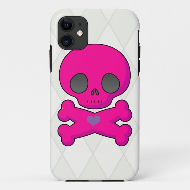Schädel und Kreuzknochen Case-Mate iPhone Hülle (Rückseite)