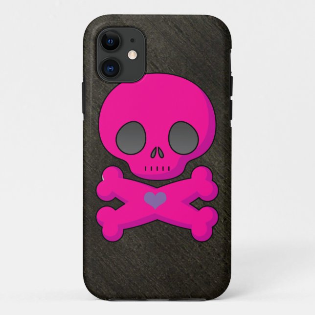 Schädel und Kreuzknochen Case-Mate iPhone Hülle (Rückseite)
