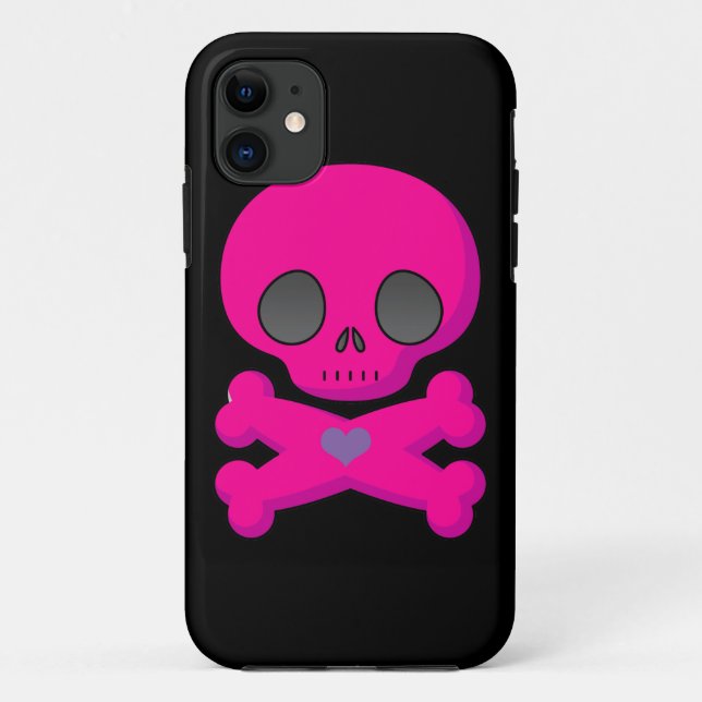 Schädel und Kreuzknochen Case-Mate iPhone Hülle (Rückseite)