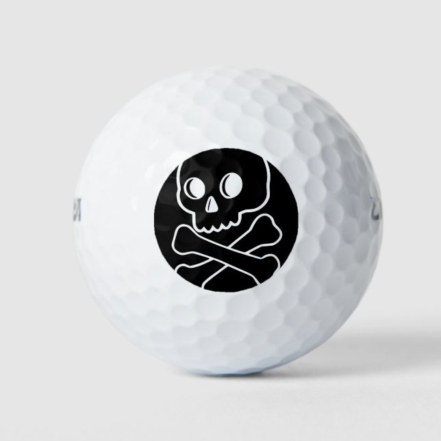 Schädel und Kreuzknochen Golfball (Vorderseite)
