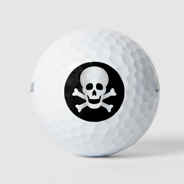 Schädel und Kreuzknochen Golfball (Vorderseite)
