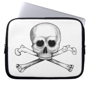 Schädel und Kreuzknochen Laptopschutzhülle