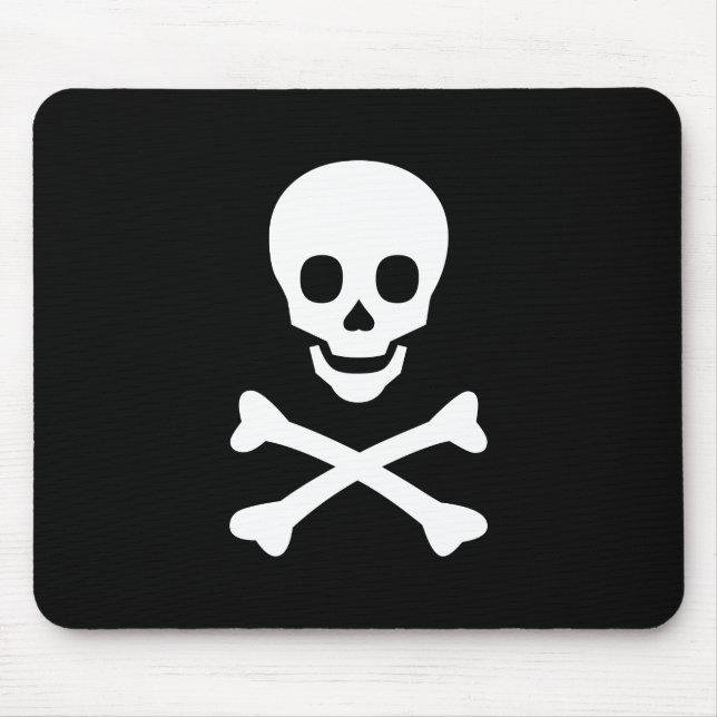 Schädel und Kreuzknochen Mousepad (Vorne)
