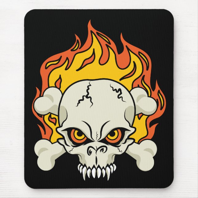 Schädel und Kreuzknochen Mousepad (Vorne)