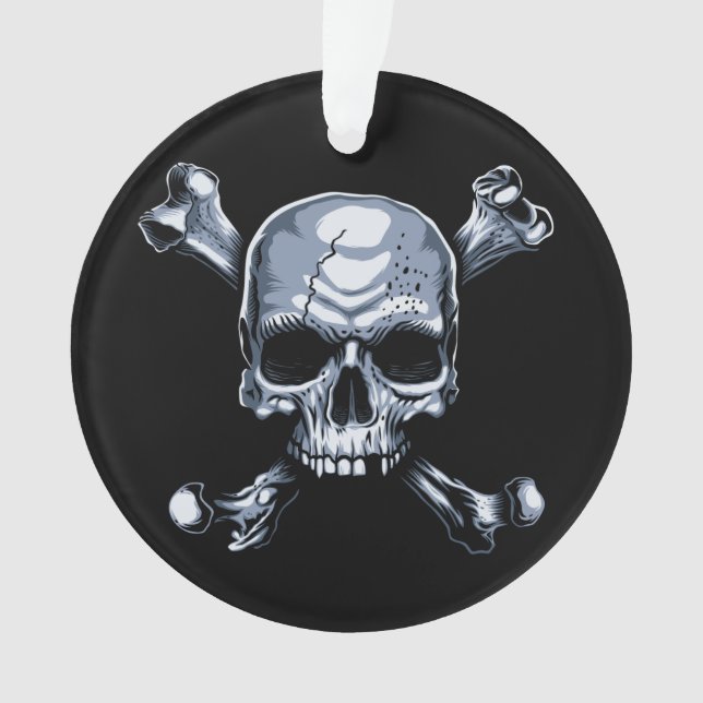 Schädel und Kreuzknochen Ornament (Vorderseite)