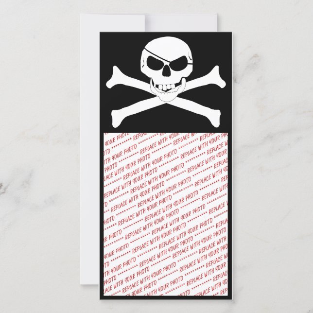 Schädel und Kreuzknochen - Piratenflagge (Vorderseite)