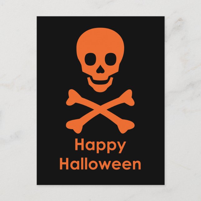 Schädel und Kreuzknochen Postkarte (Vorderseite)