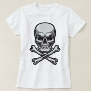 Schädel und Kreuzknochen T-Shirt