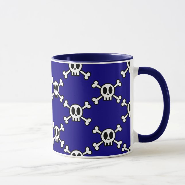 Schädel und Kreuzknochen Tasse (Rechts)