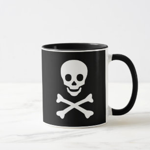 Schädel und Kreuzknochen Tasse