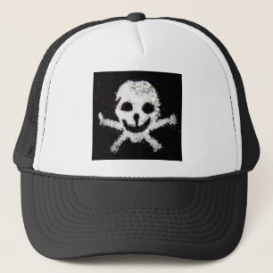 Schädel und Kreuzknochen Truckerkappe