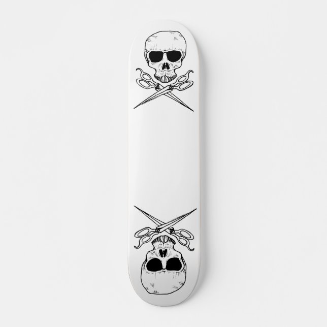 Schädel-und-Kreuzscheren, Skateboard (Vorne)