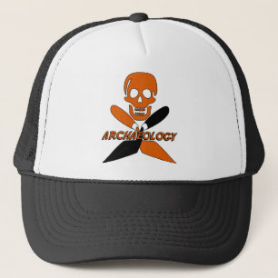 Schädel- und Kreuztrowelen Archäologie Truckerkappe