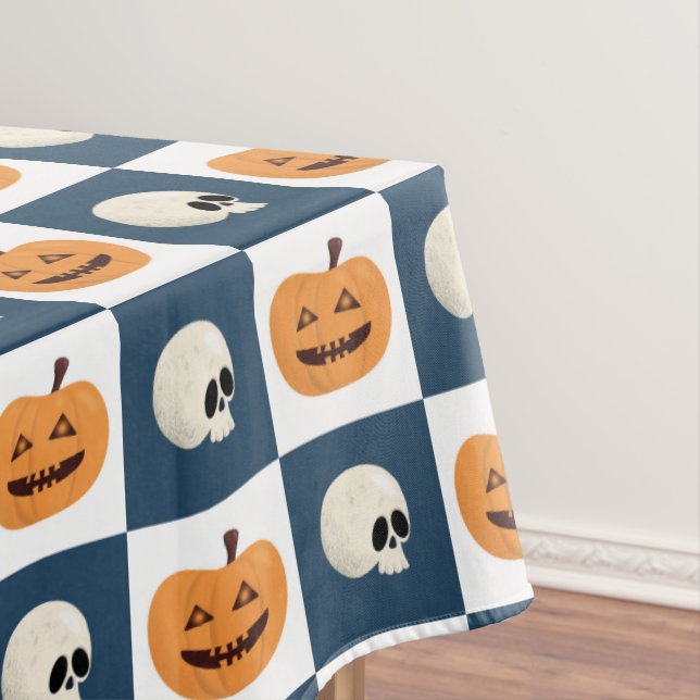 Schädel und Kürbis Tischdecke (Beispiel)